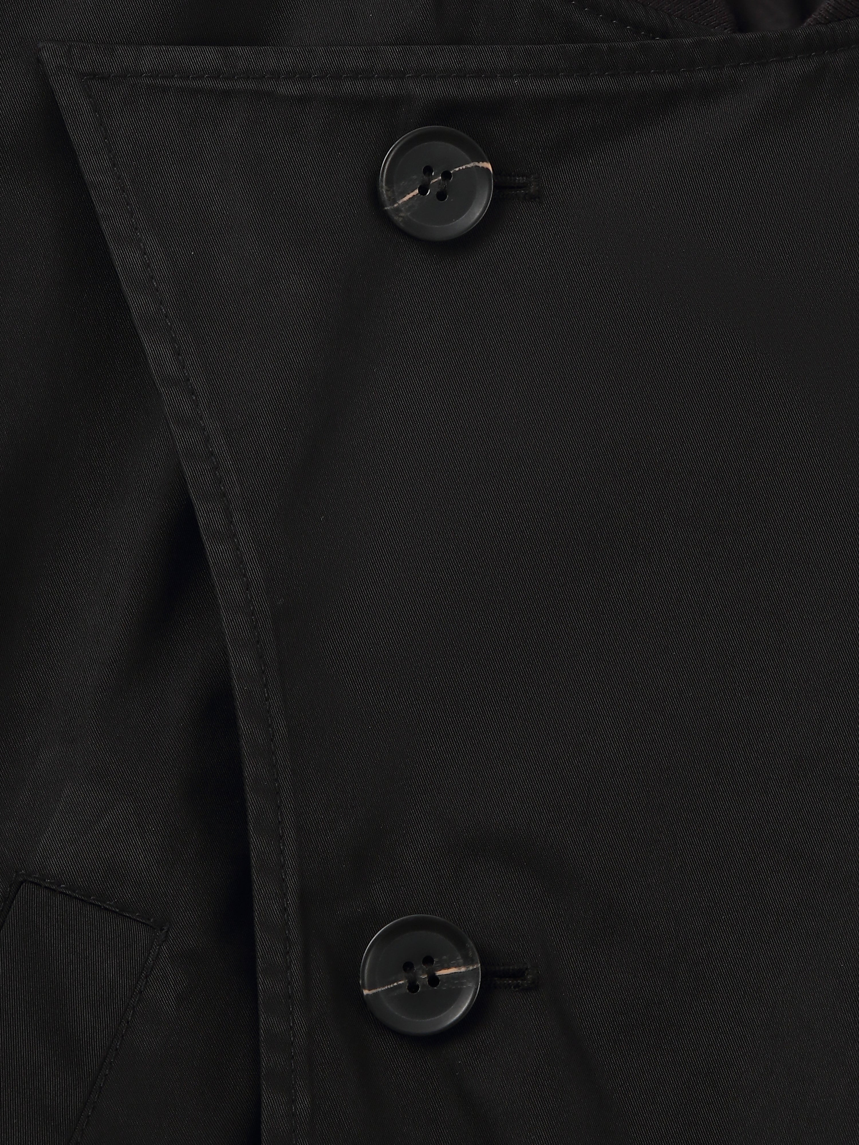 BLACK CROPPED DOUBLE-BREASTED FLIGHT BLOUSON